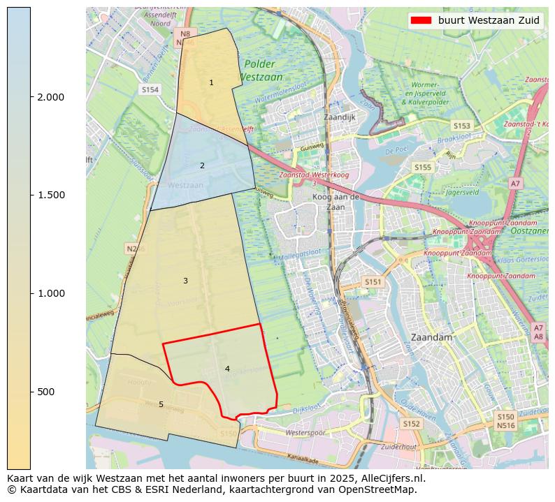 Afbeelding van de buurt Westzaan Zuid op de kaart.