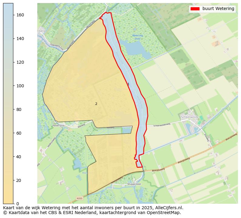 Afbeelding van de buurt Wetering op de kaart.