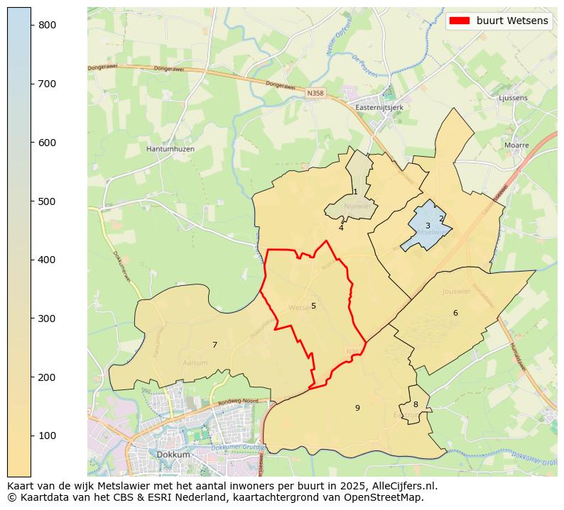 Afbeelding van de buurt Wetsens op de kaart.