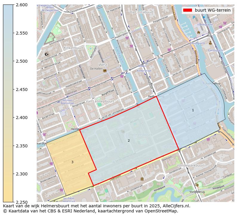 Afbeelding van de buurt WG-terrein op de kaart.