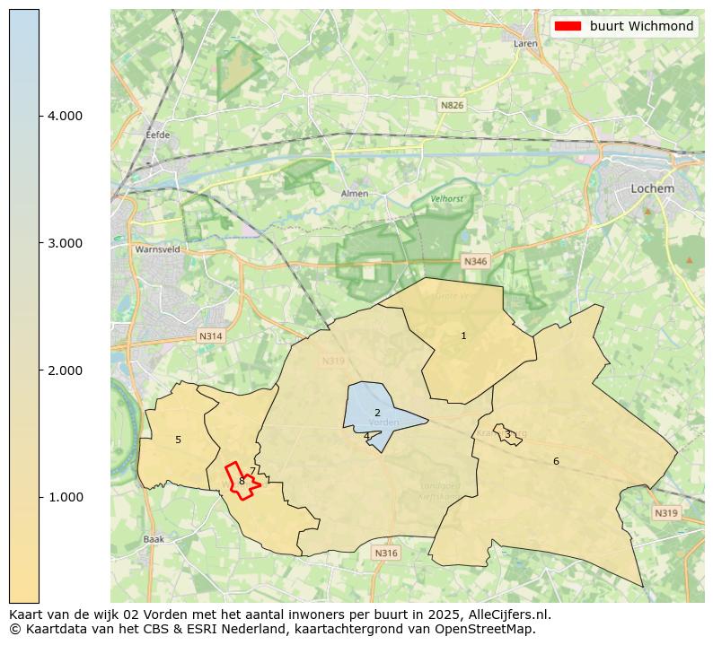 Afbeelding van de buurt Wichmond op de kaart.