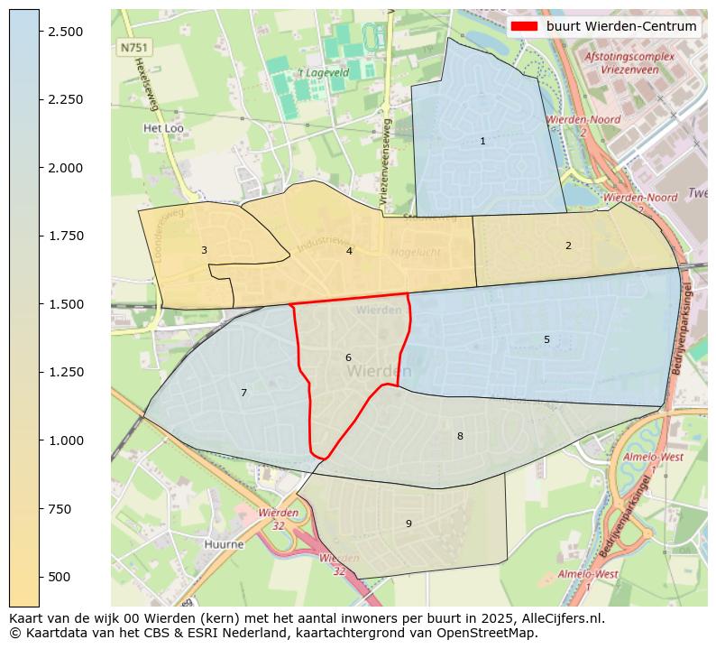 Afbeelding van de buurt Wierden-Centrum op de kaart.