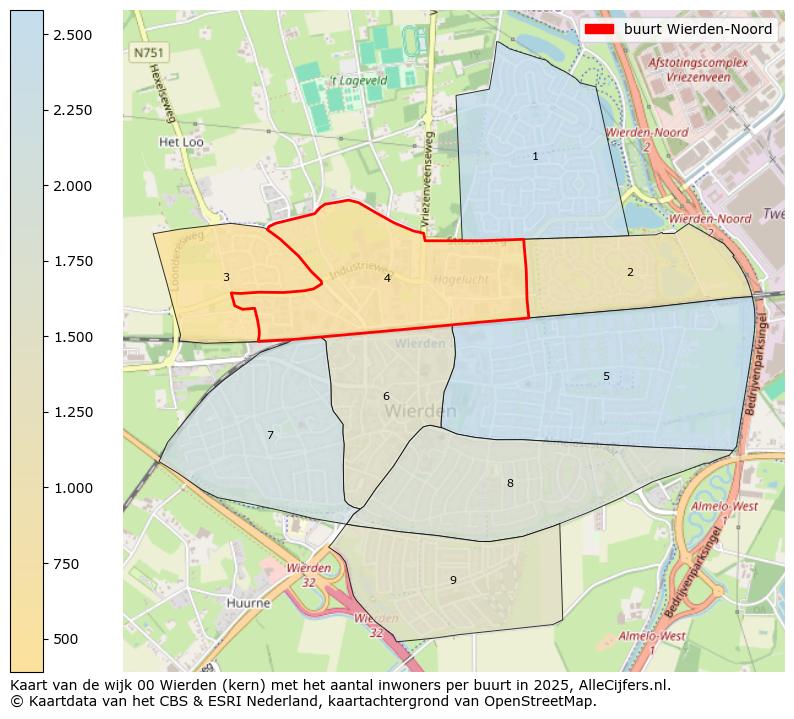 Afbeelding van de buurt Wierden-Noord op de kaart.