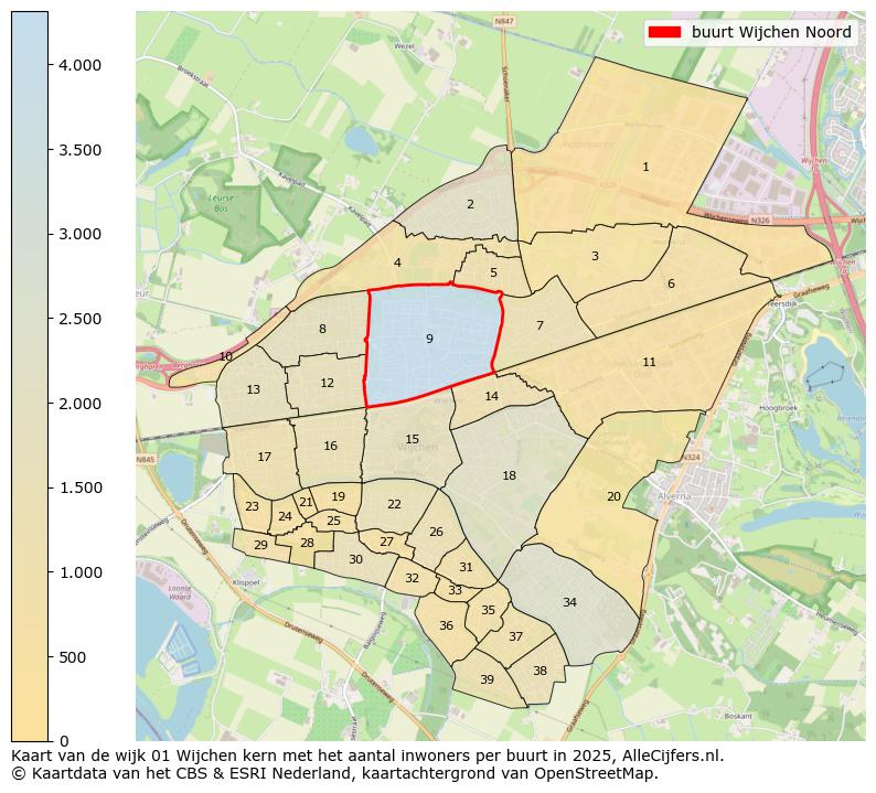 Afbeelding van de buurt Wijchen Noord op de kaart.