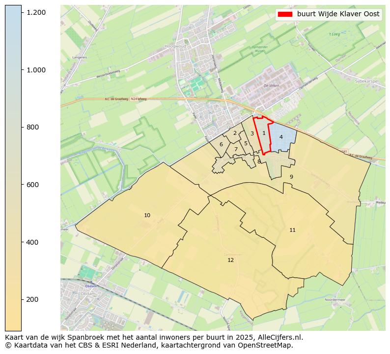 Afbeelding van de buurt Wijde Klaver Oost op de kaart.