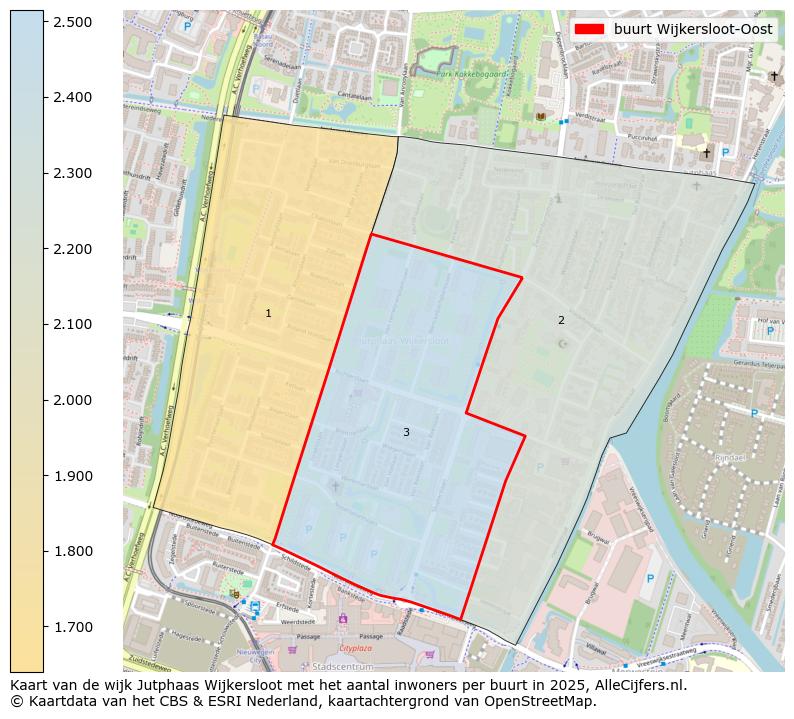 Afbeelding van de buurt Wijkersloot-Oost op de kaart.