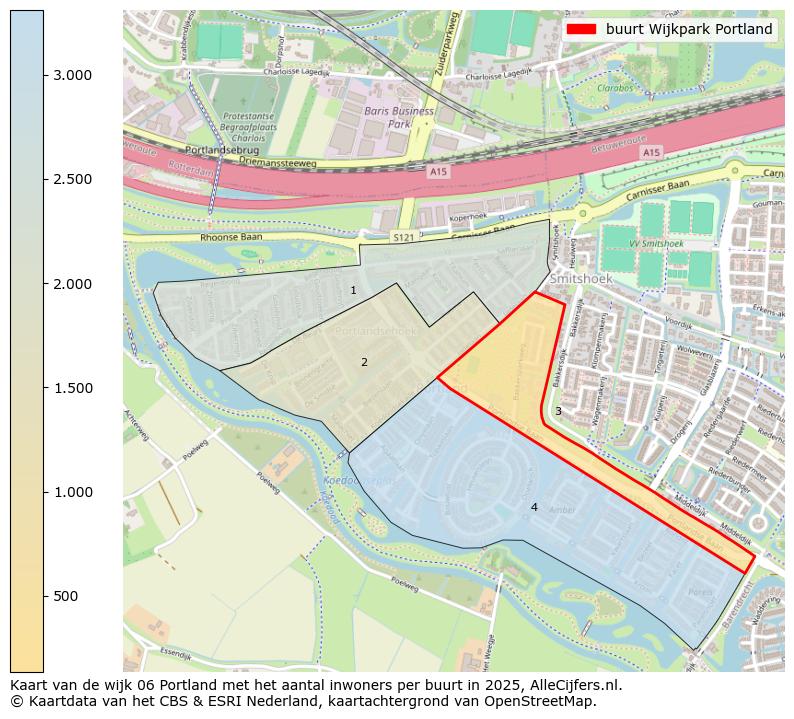 Afbeelding van de buurt Wijkpark Portland op de kaart.