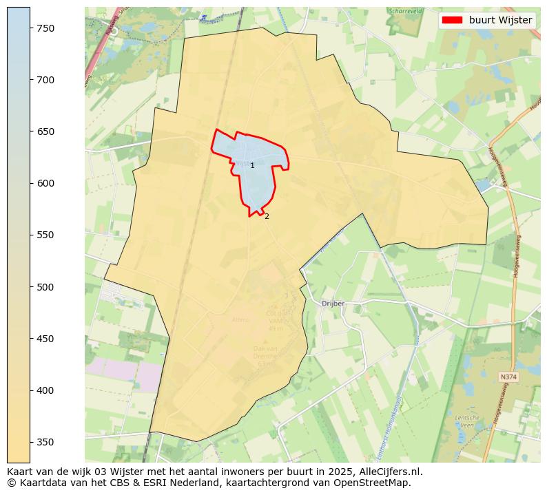 Afbeelding van de buurt Wijster op de kaart.