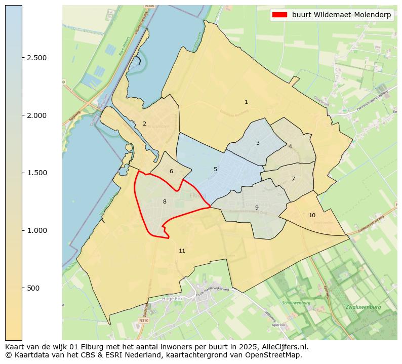 Afbeelding van de buurt Wildemaet-Molendorp op de kaart.
