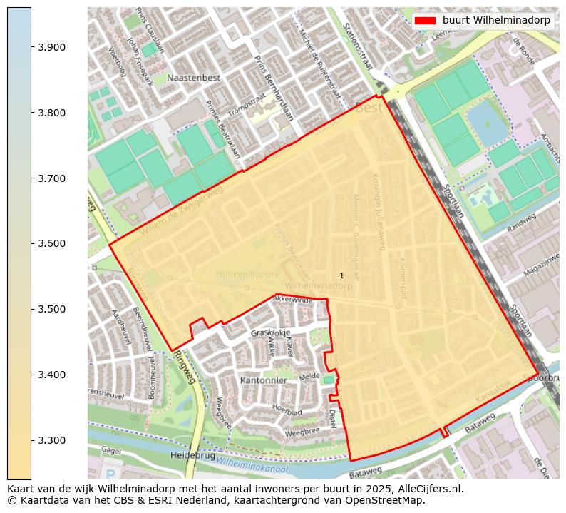 Afbeelding van de buurt Wilhelminadorp op de kaart.