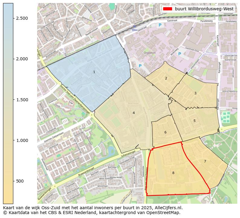 Afbeelding van de buurt Willibrordusweg-West op de kaart.
