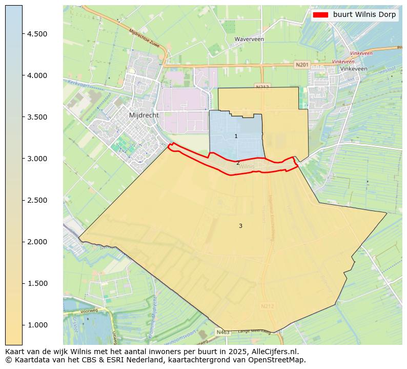 Afbeelding van de buurt Wilnis Dorp op de kaart.