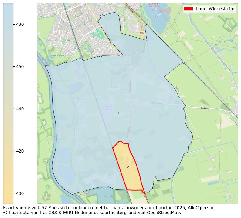 Afbeelding van de buurt Windesheim op de kaart.