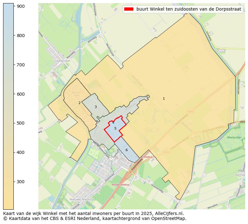 Afbeelding van de buurt Winkel ten zuidoosten van de Dorpsstraat op de kaart.
