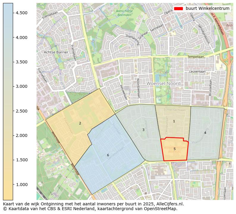 Afbeelding van de buurt Winkelcentrum op de kaart.