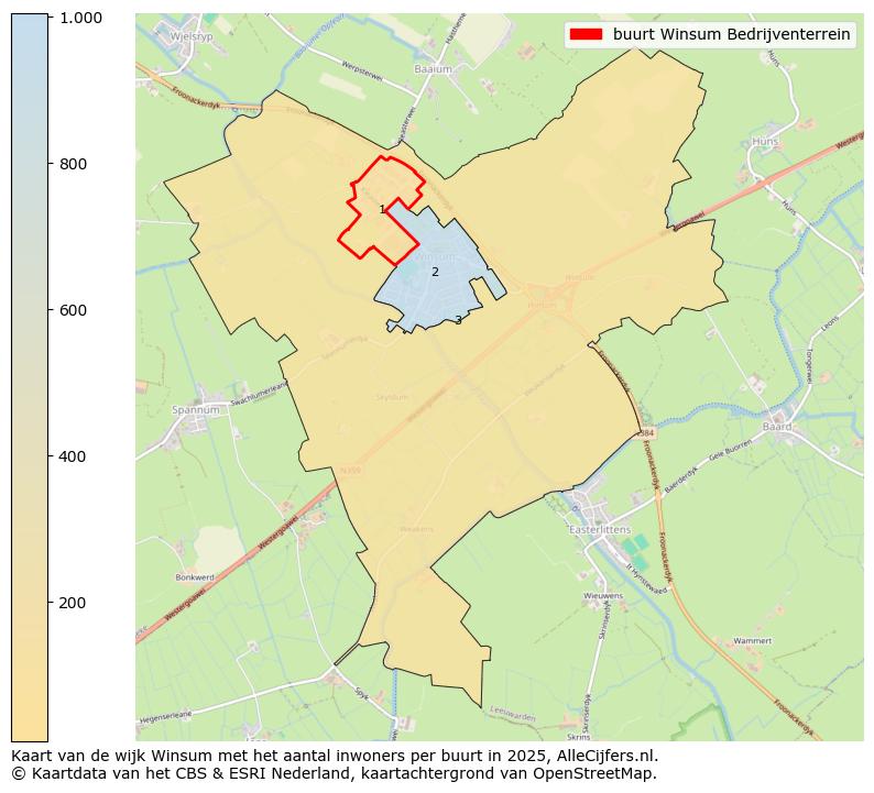 Afbeelding van de buurt Winsum Bedrijventerrein op de kaart.