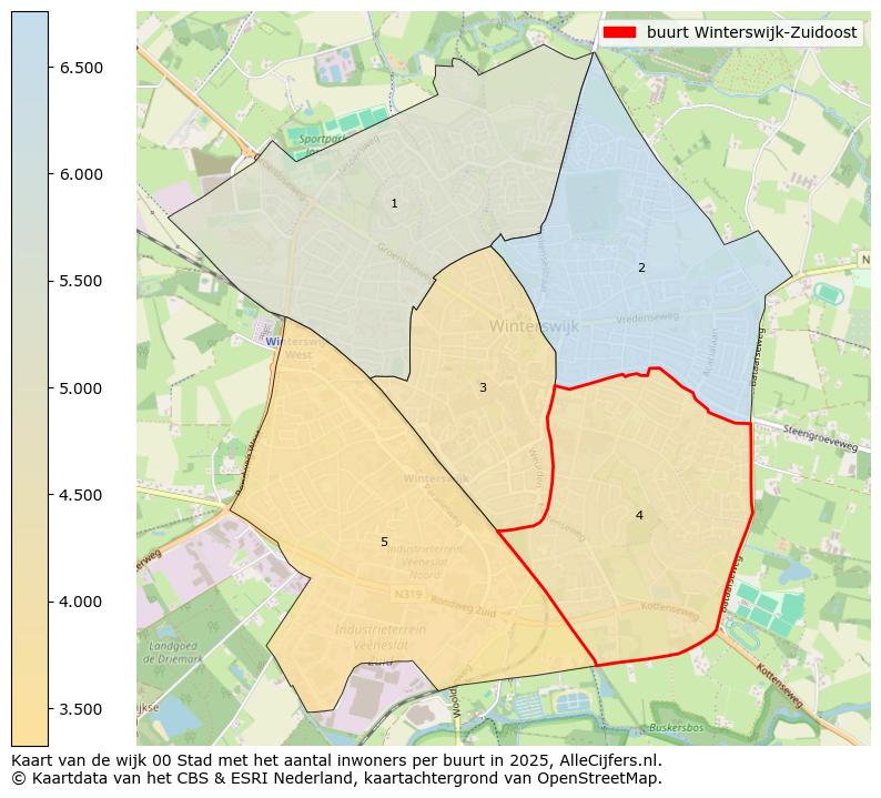 Afbeelding van de buurt Winterswijk-Zuidoost op de kaart.