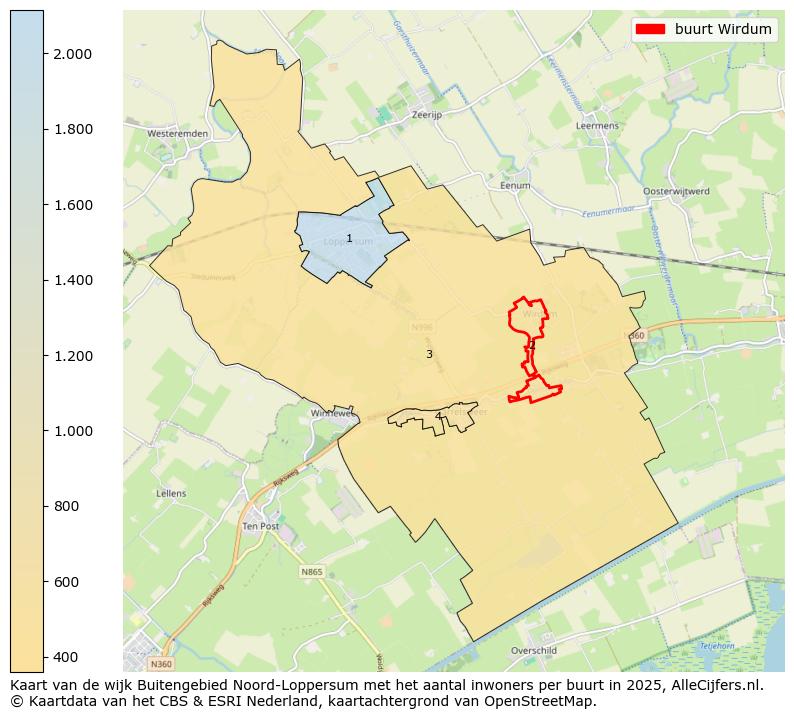 Afbeelding van de buurt Wirdum op de kaart.