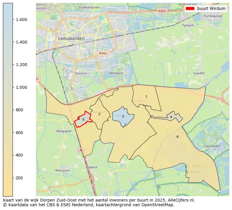 Afbeelding van de buurt Wirdum op de kaart.