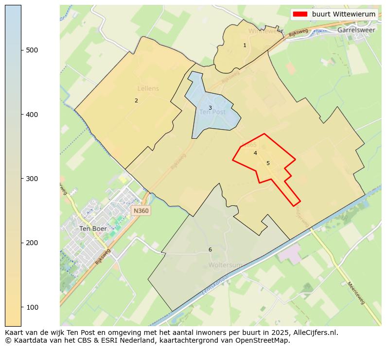 Afbeelding van de buurt Wittewierum op de kaart.