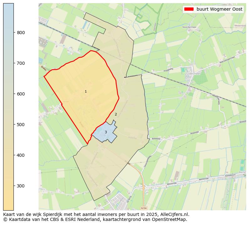 Afbeelding van de buurt Wogmeer Oost op de kaart.