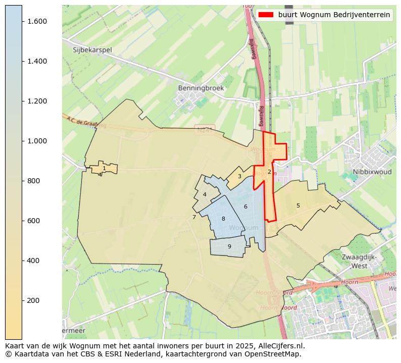 Afbeelding van de buurt Wognum Bedrijventerrein op de kaart.