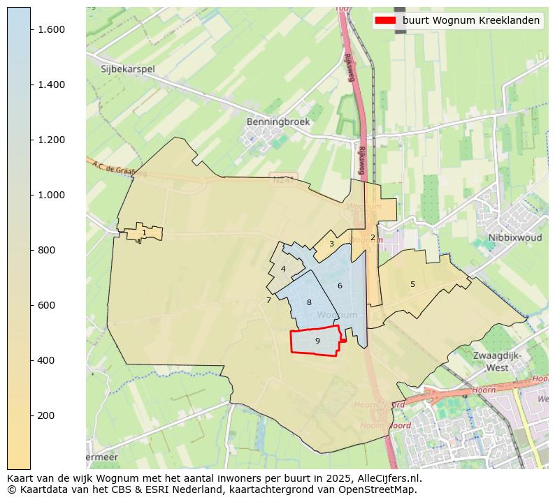 Afbeelding van de buurt Wognum Kreeklanden op de kaart.