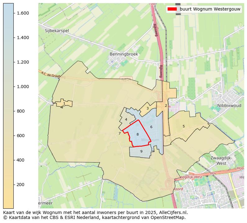 Afbeelding van de buurt Wognum Westergouw op de kaart.