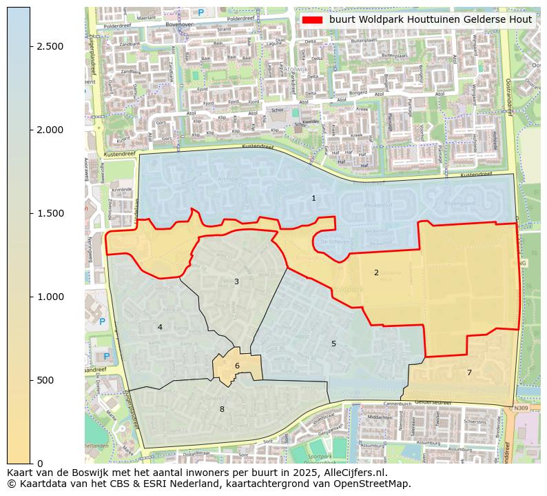 Afbeelding van de buurt Woldpark Houttuinen Gelderse Hout op de kaart.