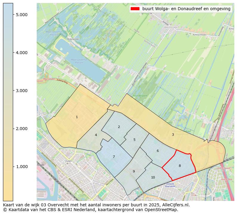 Afbeelding van de buurt Wolga- en Donaudreef en omgeving op de kaart.