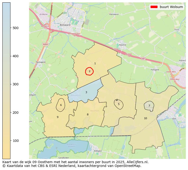 Afbeelding van de buurt Wolsum op de kaart.