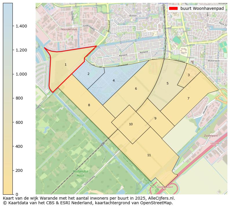Afbeelding van de buurt Woonhavenpad op de kaart.