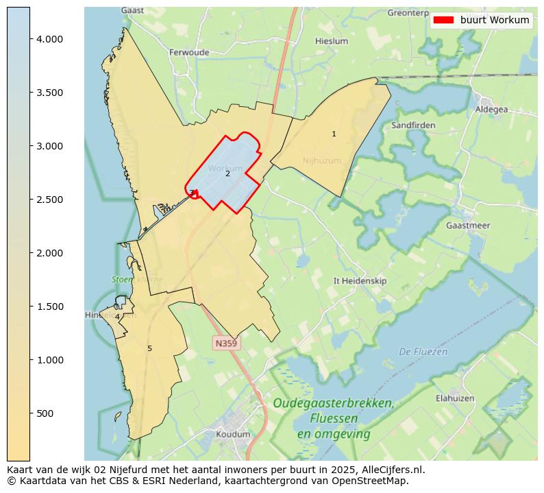 Afbeelding van de buurt Workum op de kaart.