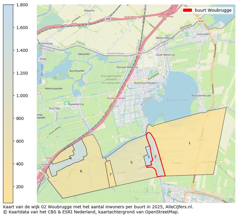 Afbeelding van de buurt Woubrugge op de kaart.
