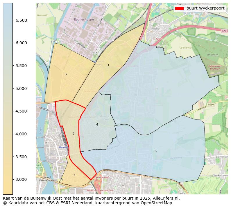 Afbeelding van de buurt Wyckerpoort op de kaart.