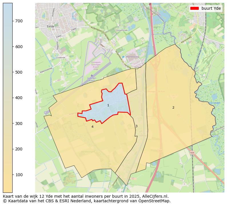 Afbeelding van de buurt Yde op de kaart.