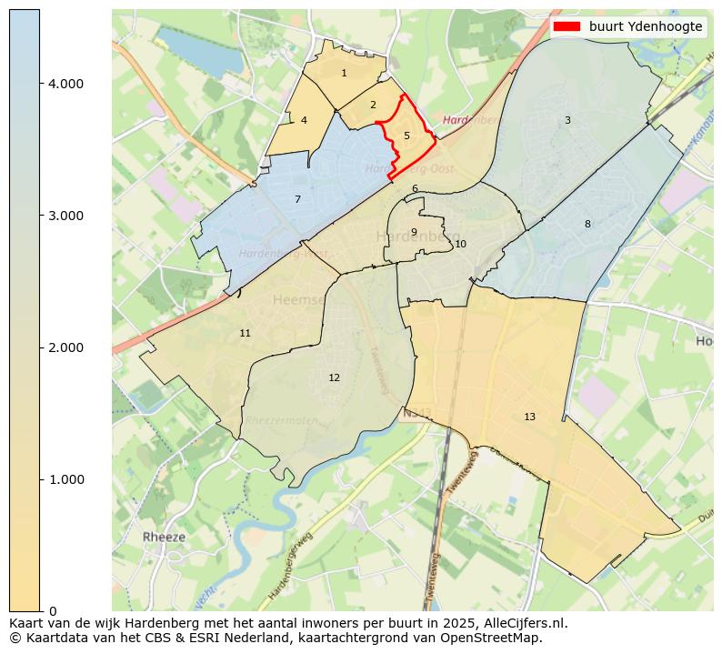 Afbeelding van de buurt Ydenhoogte op de kaart.