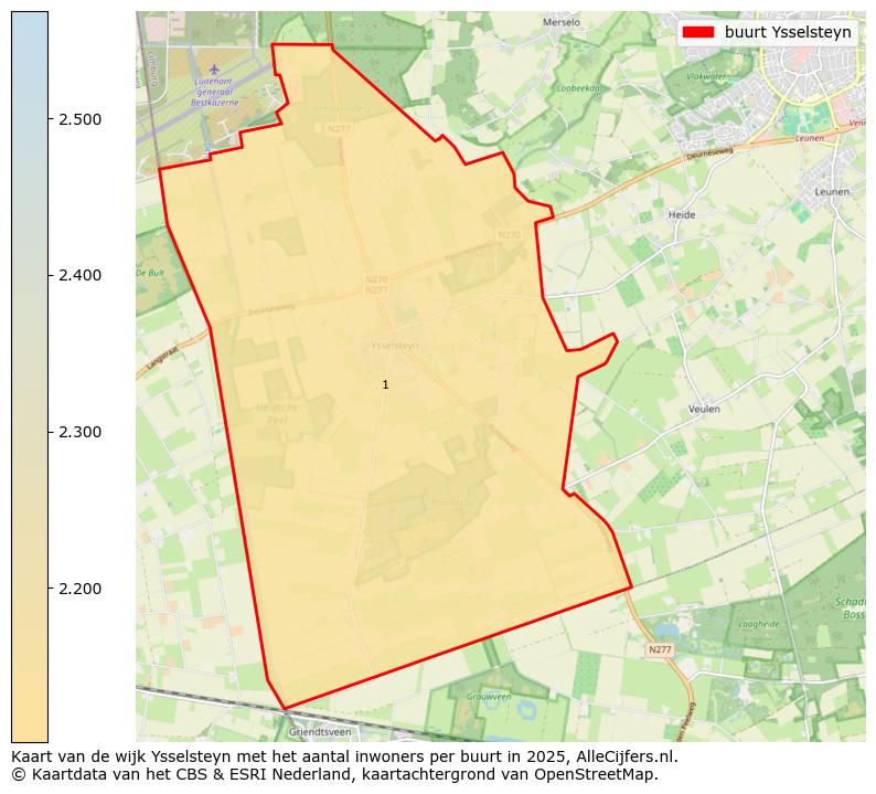 Afbeelding van de buurt Ysselsteyn op de kaart.