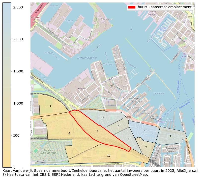 Afbeelding van de buurt Zaanstraat emplacement op de kaart.
