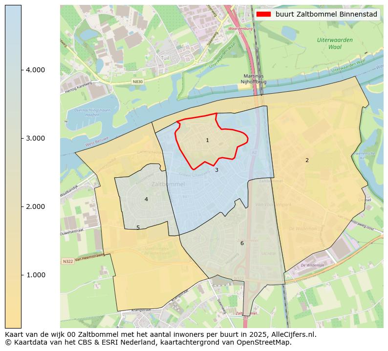 Afbeelding van de buurt Zaltbommel Binnenstad op de kaart.