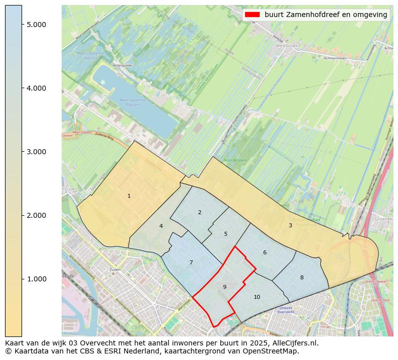 Afbeelding van de buurt Zamenhofdreef en omgeving op de kaart.