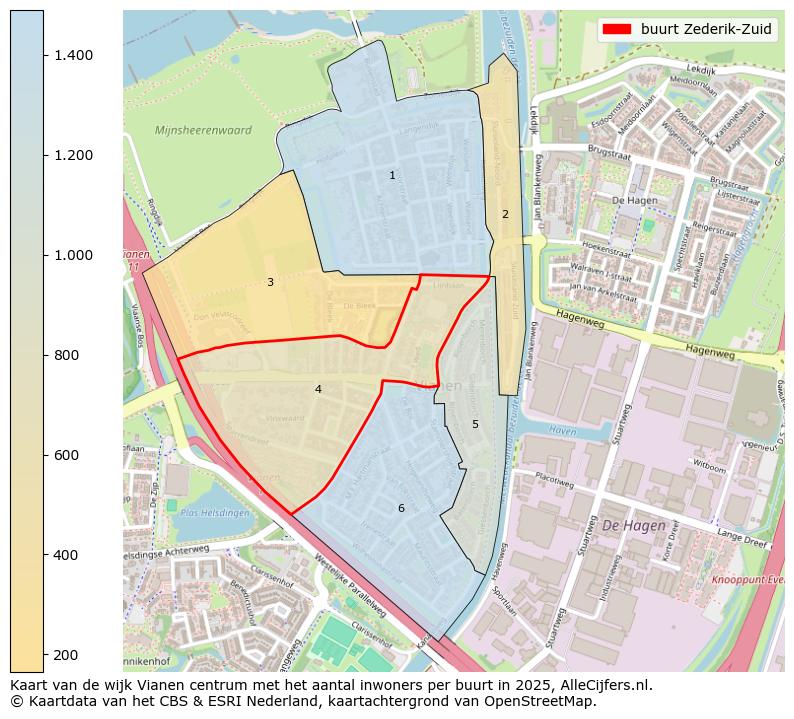 Afbeelding van de buurt Zederik-Zuid op de kaart.