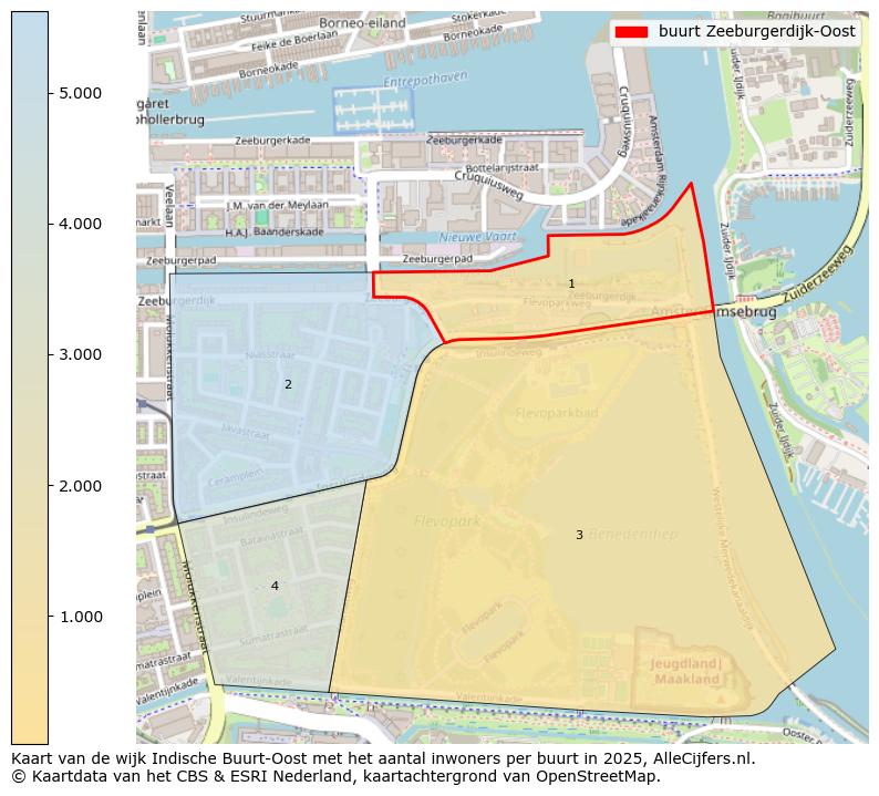 Afbeelding van de buurt Zeeburgerdijk-Oost op de kaart.