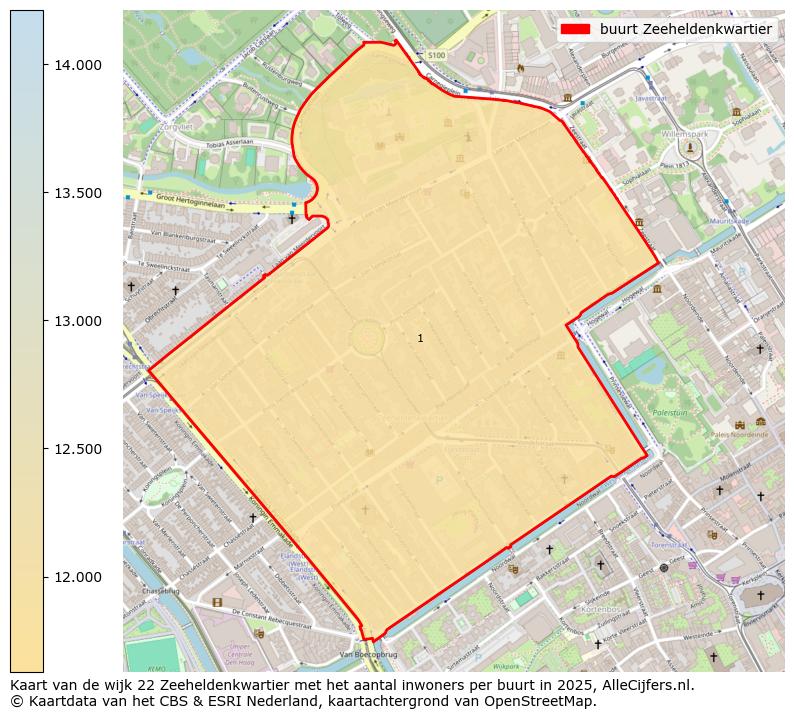 Afbeelding van de buurt Zeeheldenkwartier op de kaart.
