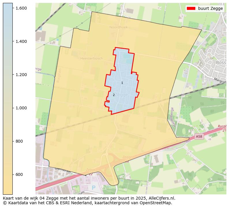 Afbeelding van de buurt Zegge op de kaart.
