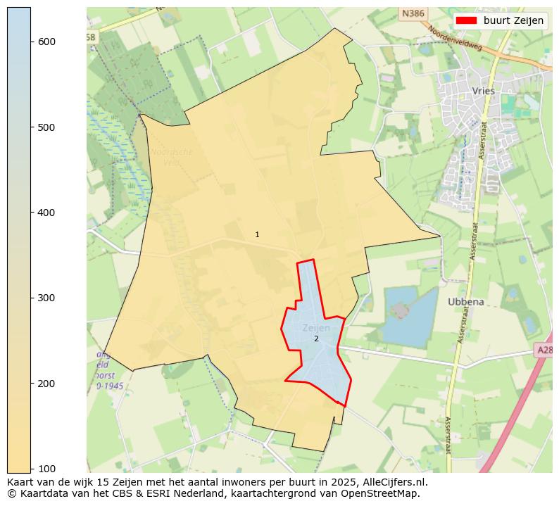 Afbeelding van de buurt Zeijen op de kaart.