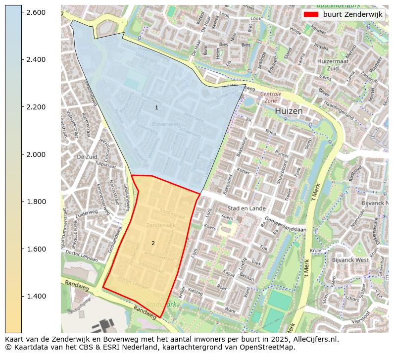 Afbeelding van de buurt Zenderwijk op de kaart.