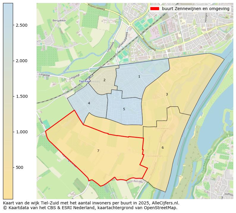 Afbeelding van de buurt Zennewijnen en omgeving op de kaart.