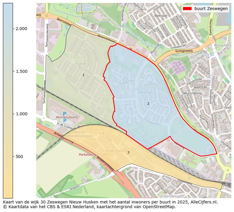 Afbeelding van de buurt Zeswegen op de kaart.