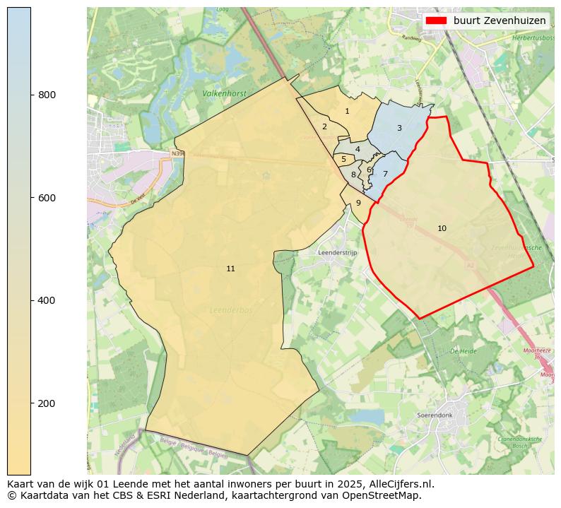 Afbeelding van de buurt Zevenhuizen op de kaart.